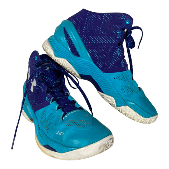 UNDER ARMOUR Size 8.5 Father to Son Curry 2 Teal Shoes Purple Lace Up Sneaker main image 6